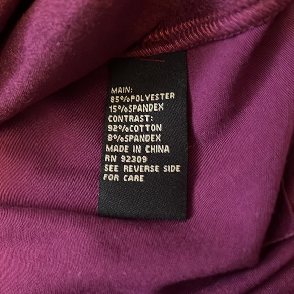 NWT Diane Gilman burgundy suede fringe vest 1X - Picture 5 of 5